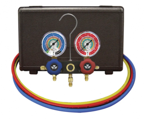 Манометрический коллектор 2-вентильный + шланги R22/R407С/R410 + кейс (Mastercool, США) 93661-ЕВС