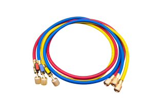 Комплект заправочных шлангов с вентилями 1/4' x 1/4'' Wipcool MRH-2СV60 (3х150мм)