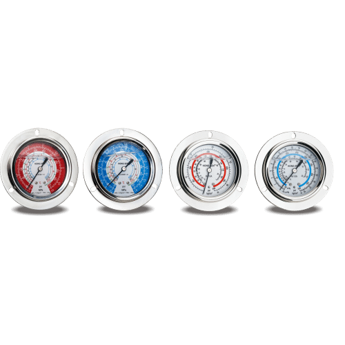 Манометр гліцериновий HONGSEN 191 H (R22, R134a, R404a, R407C, psi, kg / cm2, -40ºC - + 120ºC)