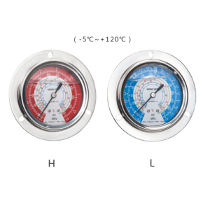 Манометр гліцериновий HONGSEN 191 L (R22, R134a, R404a, R407C, psi, kg / cm2, -40ºC - + 120ºC)