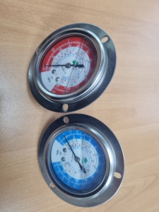 Манометр гліцериновий HONGSEN 191 L (R22, R134a, R404a, R407C, psi, kg / cm2, -40ºC - + 120ºC)
